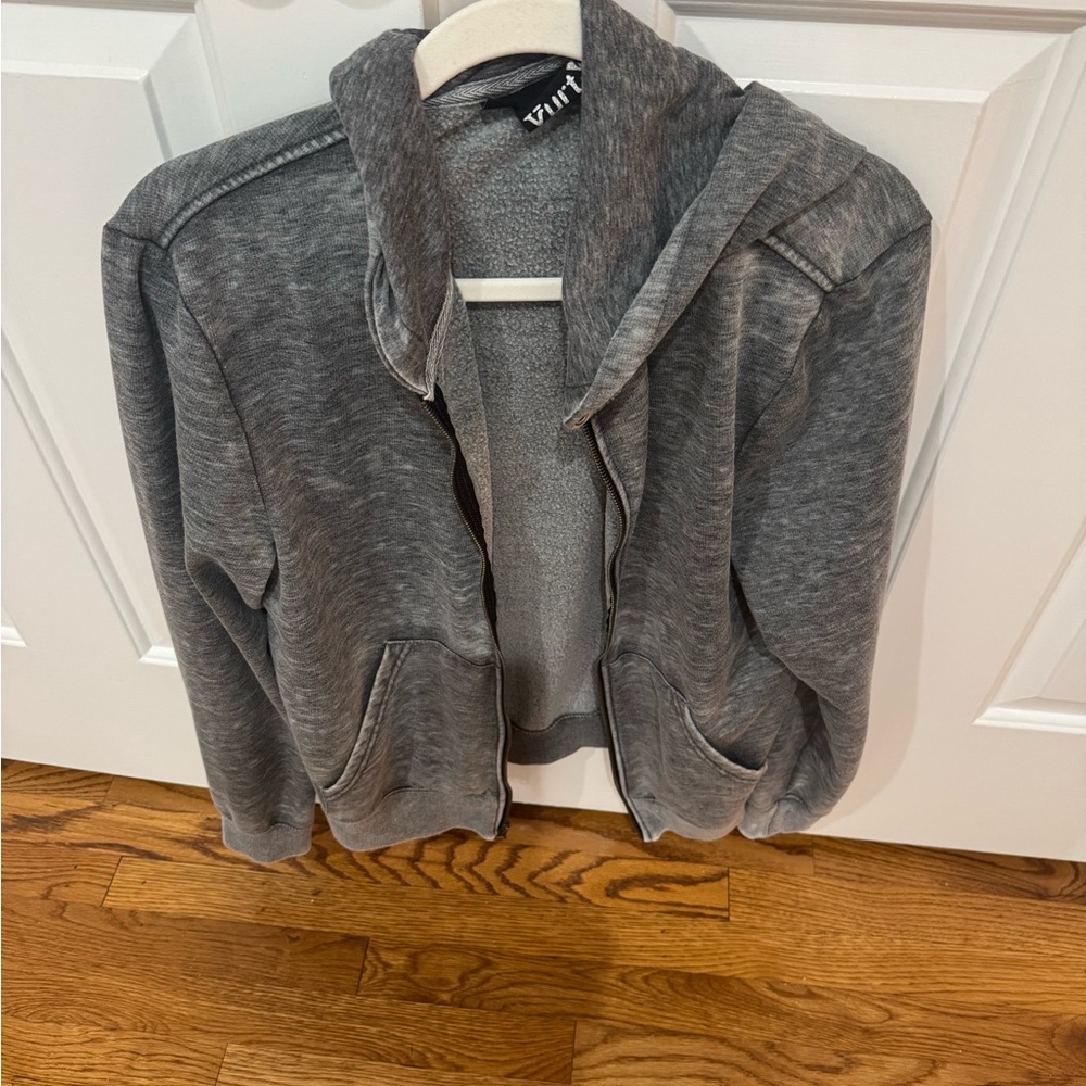 Gray Zip-Up Hoodie